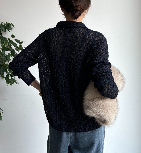  「ラメシアーレースシャツ」|シャツ・ブラウス|