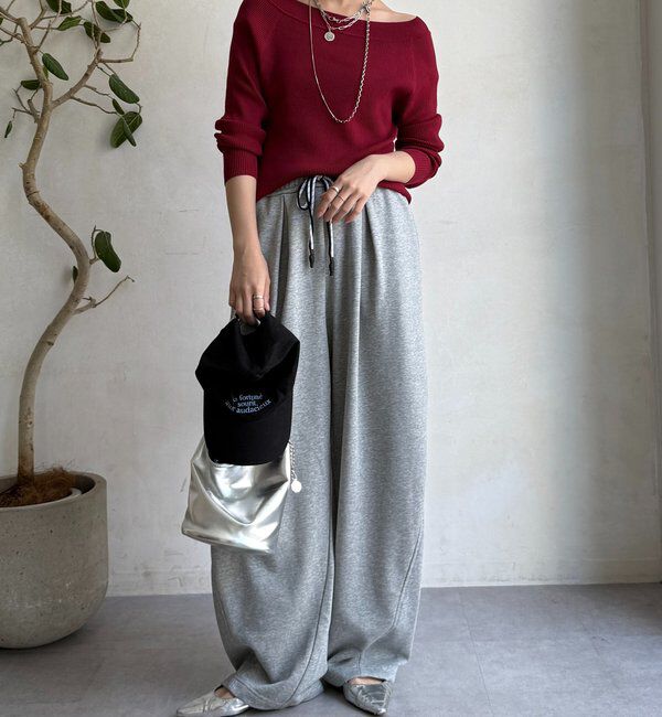  「ボートネックリブニット」|ニット・セーター|