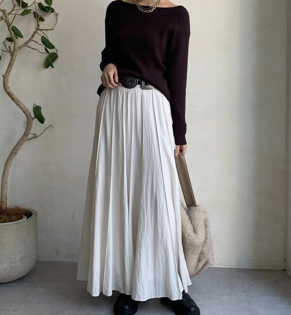  「ボートネックリブニット」|ニット・セーター|