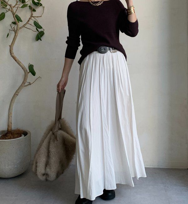  「ボートネックリブニット」|ニット・セーター|