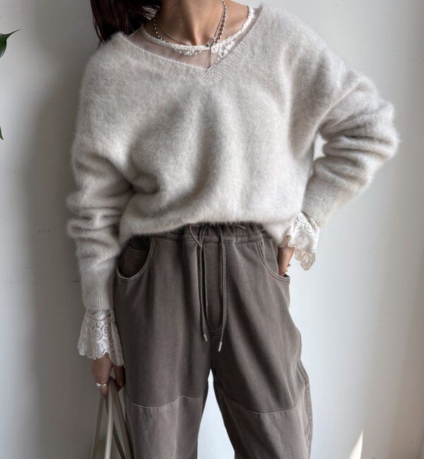  「ファーカシミヤプルオーバー」|ニット・セーター|