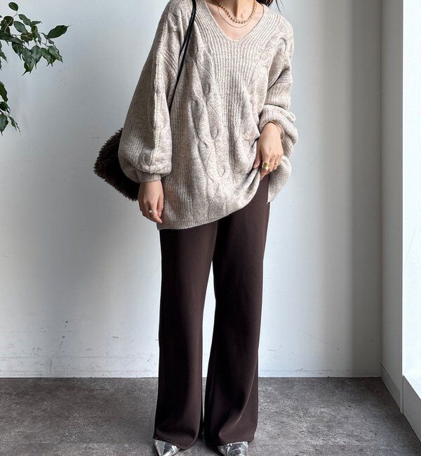  「ボリュームケーブルプルオーバー」|ニット・セーター|