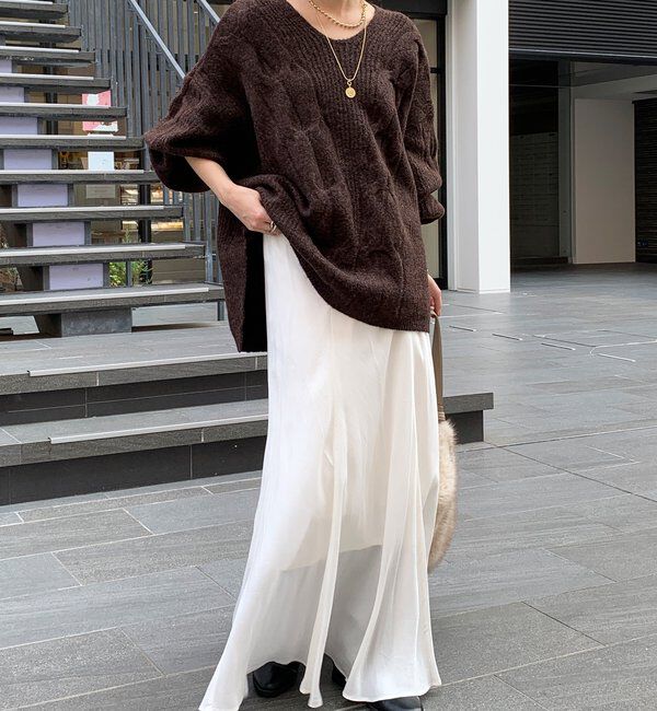  「ボリュームケーブルプルオーバー」|ニット・セーター|