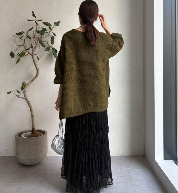  「ボリュームケーブルプルオーバー」|ニット・セーター|