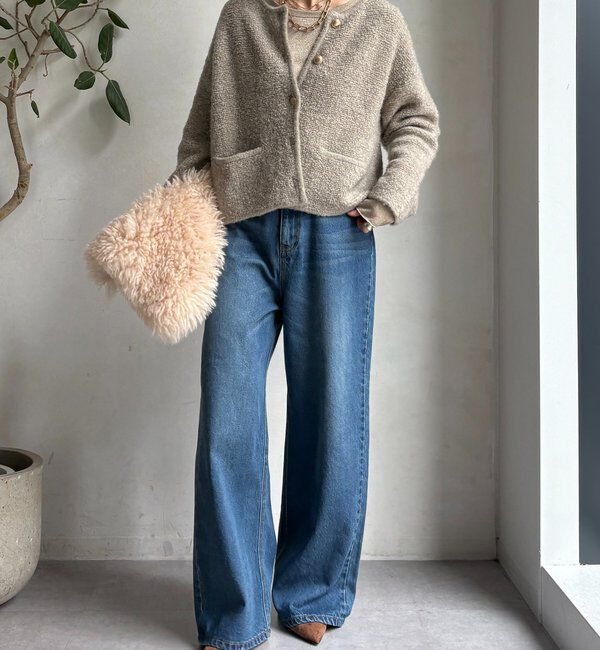  「ループヤーンニットジャケット」|カーディガン|