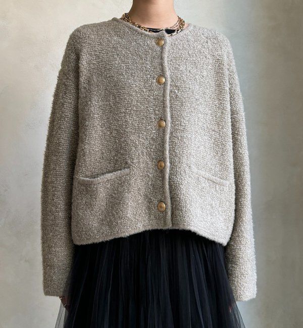  「ループヤーンニットジャケット」|カーディガン|