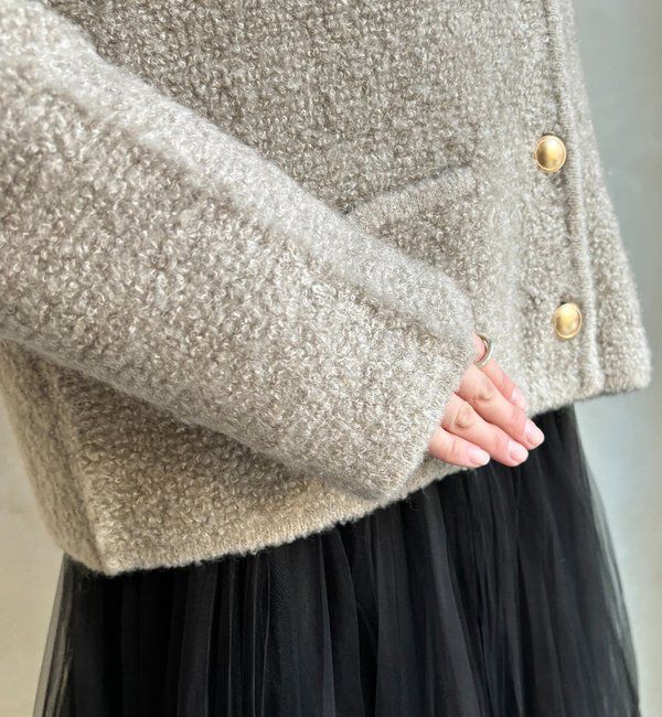  「ループヤーンニットジャケット」|カーディガン|