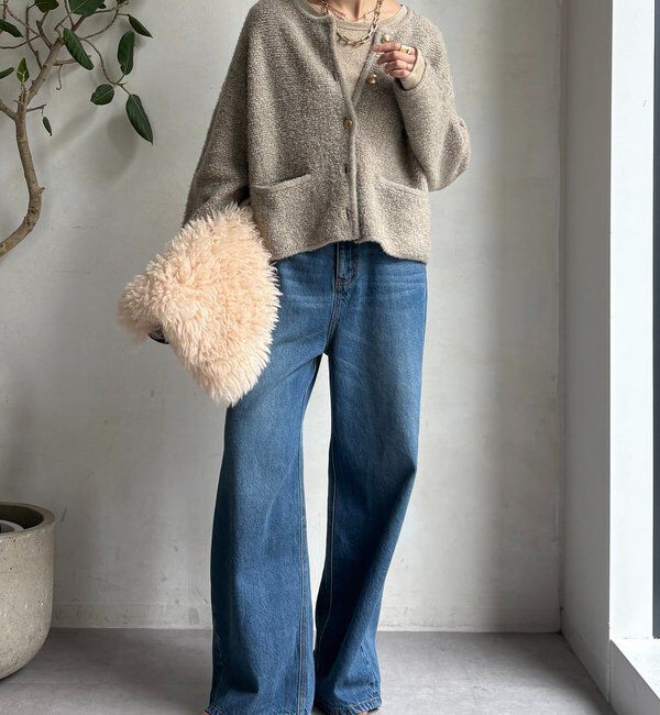  「ループヤーンニットジャケット」|カーディガン|