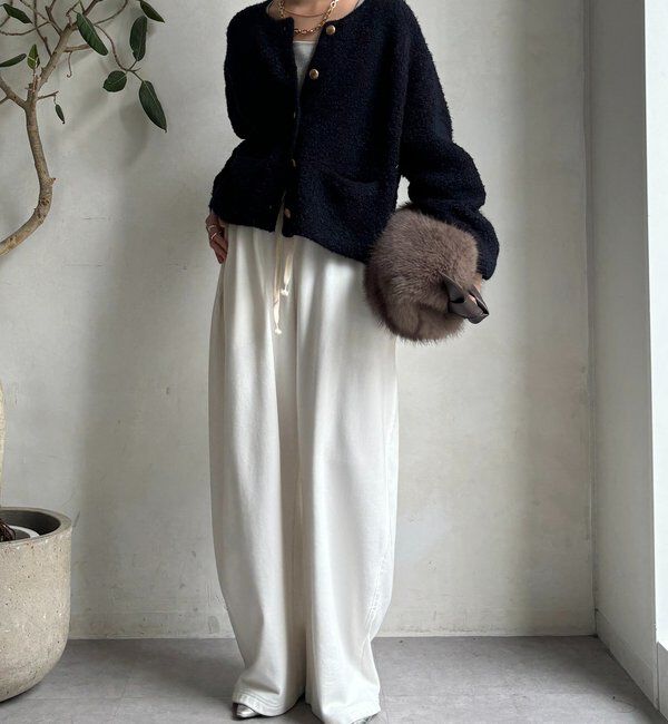  「ループヤーンニットジャケット」|カーディガン|