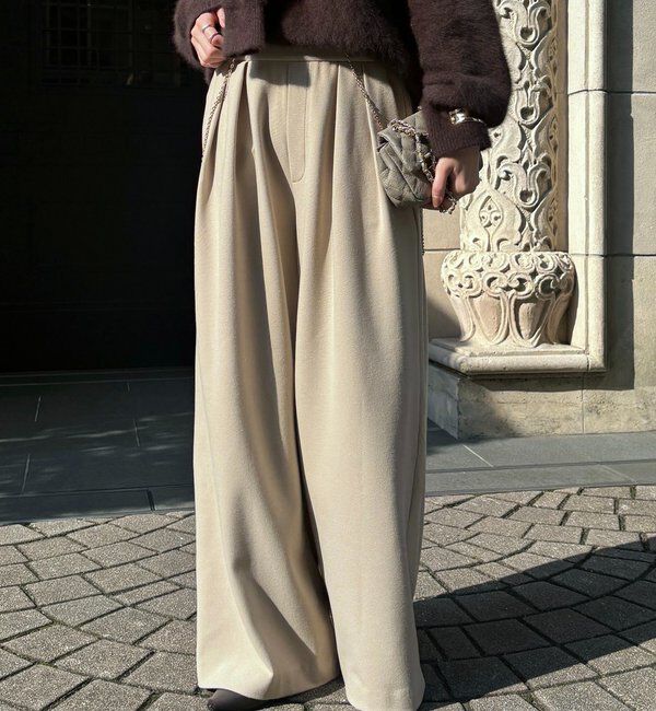  「ウォームタックワイドパンツ」|チノ|