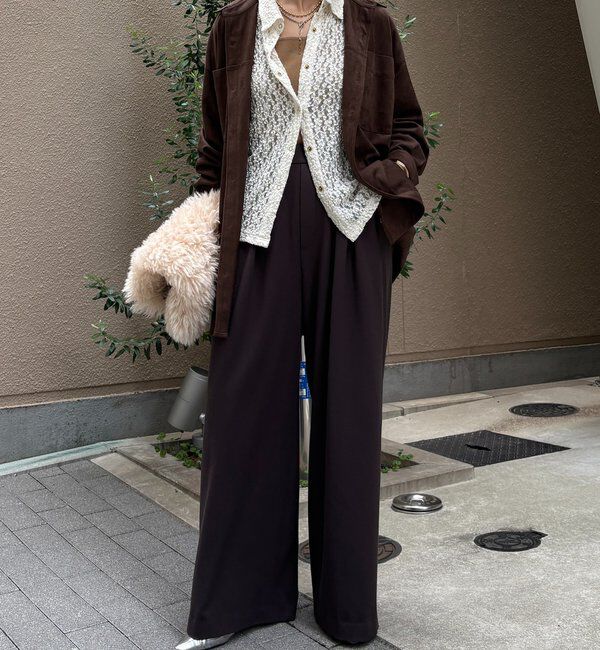  「ウォームタックワイドパンツ」|チノ|