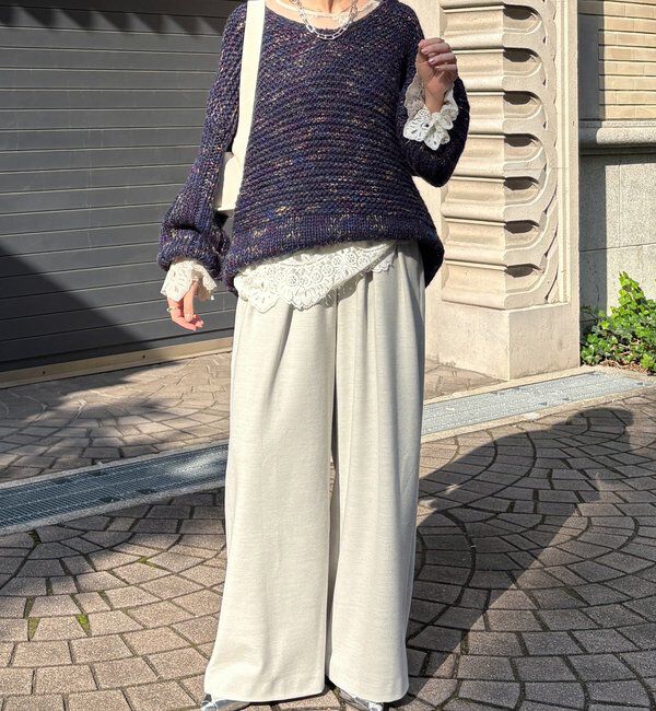  「ウォームタックワイドパンツ」|チノ|