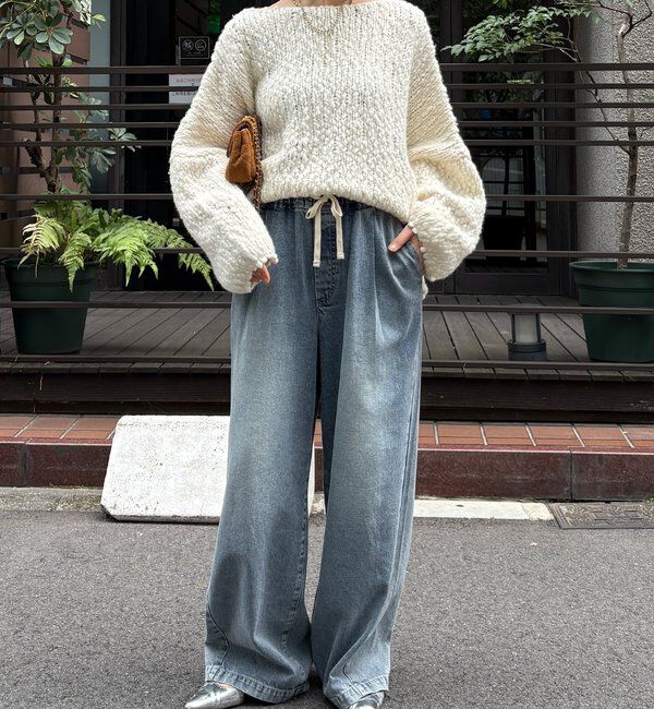  「ウールスラブロービングニット」|ニット・セーター|