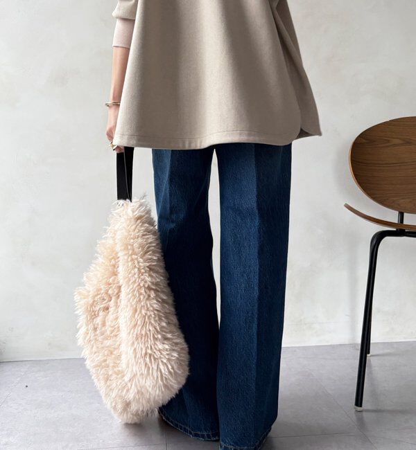  「ハイウエストダブルボタンデニム」|デニム|