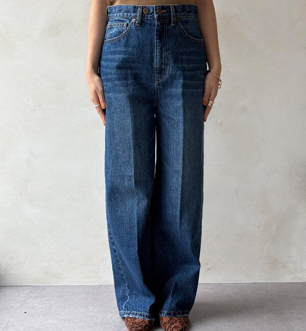  「ハイウエストダブルボタンデニム」|デニム|