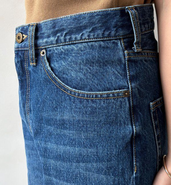  「ハイウエストダブルボタンデニム」|デニム|