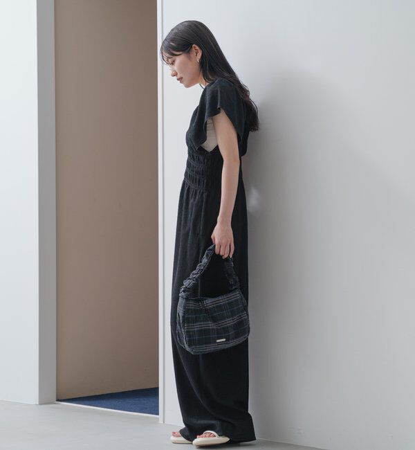  「【低身長サイズ】シャーリングイージーオールインワン」|オールインワン|