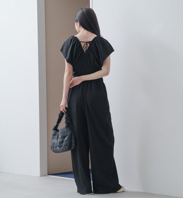  「【低身長サイズ】シャーリングイージーオールインワン」|オールインワン|