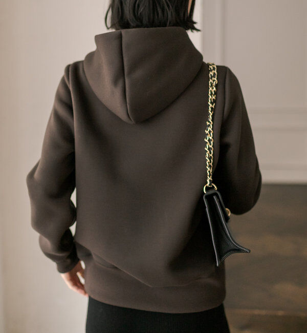  「【WEB限定/キレイめ上品】スポンジダンボールZIPパーカーカットソー」|パーカー|