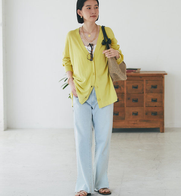  「【全骨格美脚見え！】slit DENIM」|デニム|