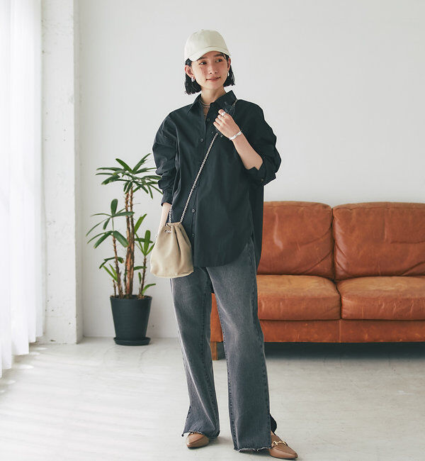  「【全骨格美脚見え！】slit DENIM」|デニム|