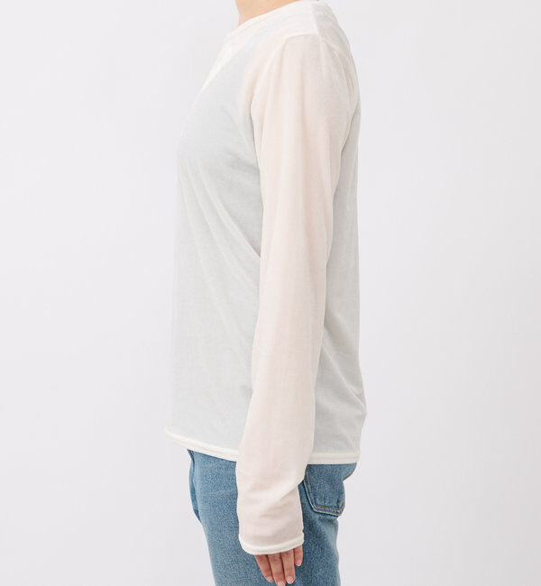  「【1枚でも様になる】シアーベロアロンT」|Tシャツ・カットソー|