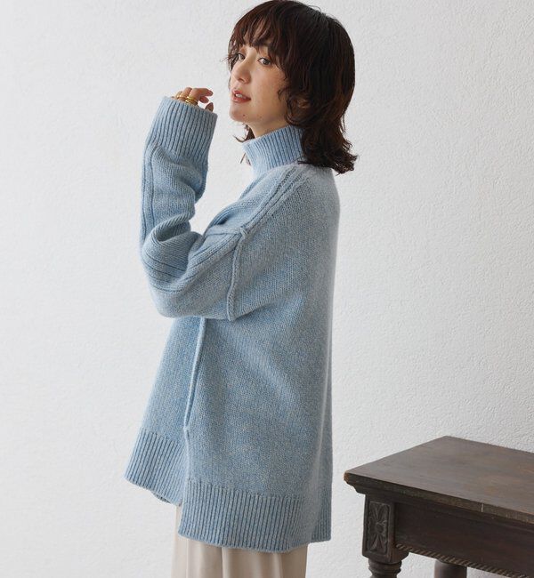  「【暖かな素材感/リバイバル】MIXヤーンタートルニット」|ニット・セーター|