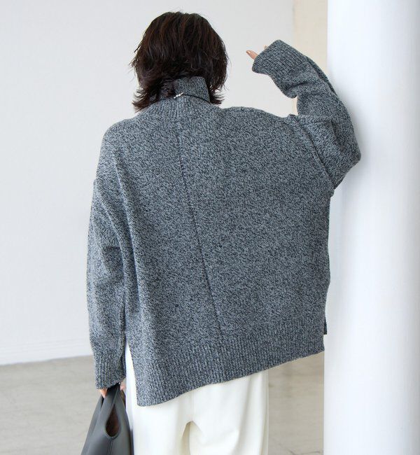  「【暖かな素材感/リバイバル】MIXヤーンタートルニット」|ニット・セーター|