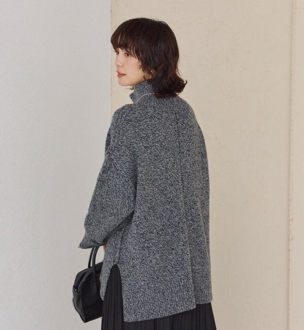  「【暖かな素材感/リバイバル】MIXヤーンタートルニット」|ニット・セーター|