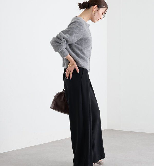  「【上質素材】ヘアリーヤーン2wayカーディガン」|カーディガン|