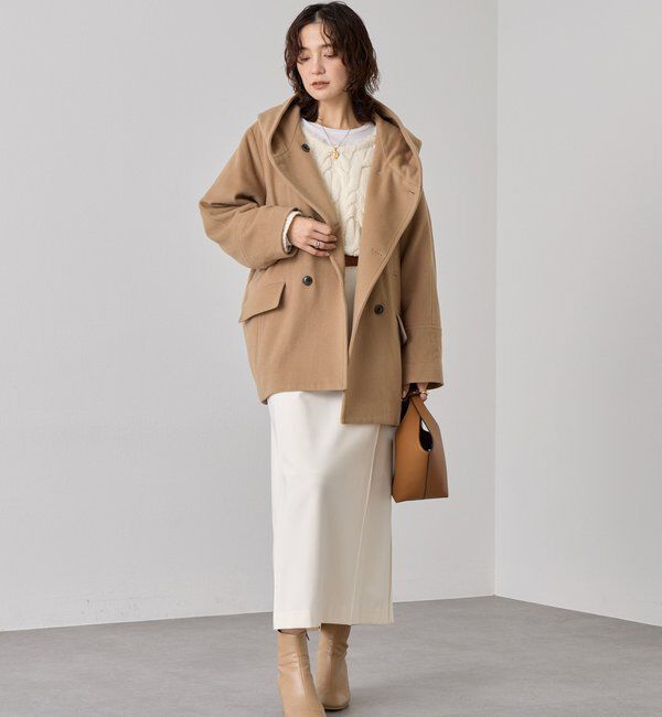  「【顔周り華やか】ビーバーフーディコート」|その他|