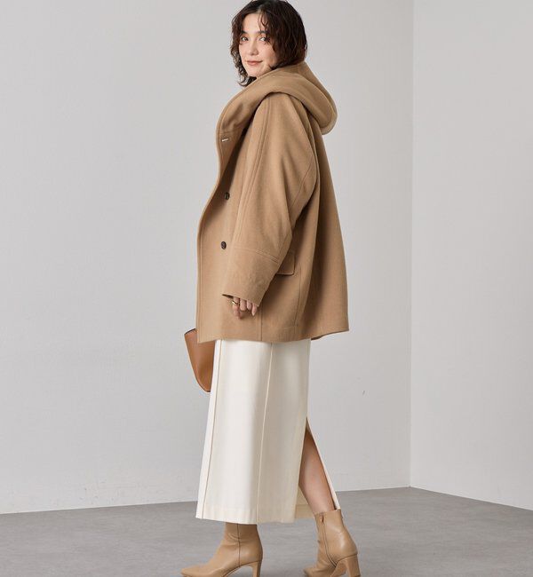  「【顔周り華やか】ビーバーフーディコート」|その他|