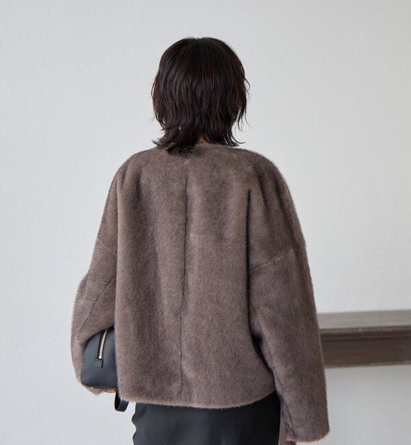  「【シーズンムード高まる】ミンクライクショートコート」|その他|