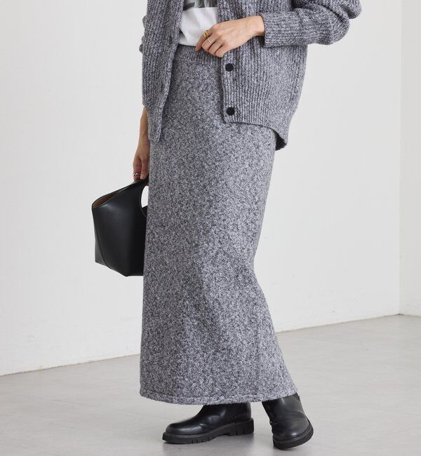  「【セットアップ対応可】ブークレーヤーンタイトスカート」|スカート|