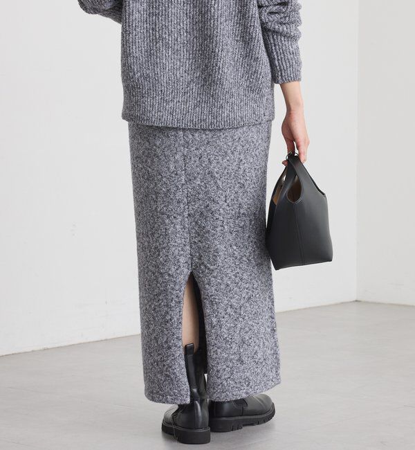  「【セットアップ対応可】ブークレーヤーンタイトスカート」|スカート|