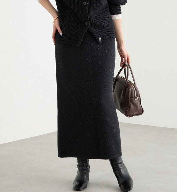  「【セットアップ対応可】ブークレーヤーンタイトスカート」|スカート|