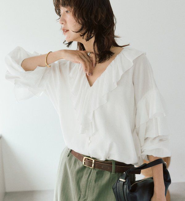  「【着映え】フリルディテールブラウス」|シャツ・ブラウス|