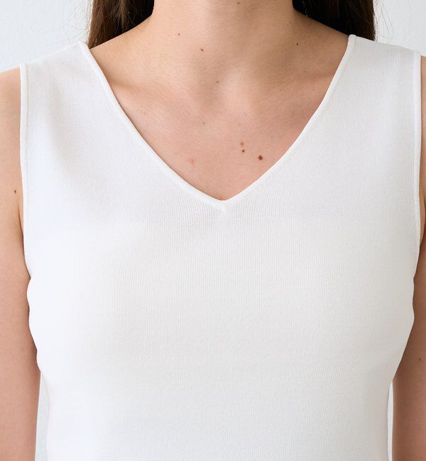  「予約【接触冷感機能付き】クールタッチ2wayニットタンクトップ」|ニット・セーター|