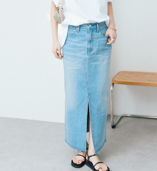  「予約【RIMH（リムエイチ）】スリットデニムスカート」|スカート|