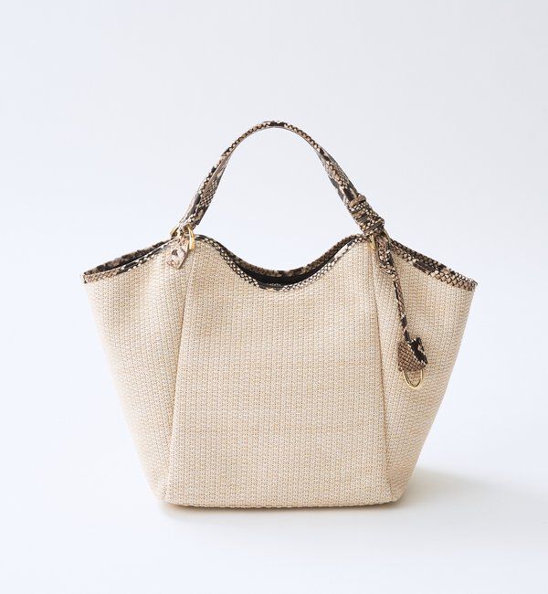  「【実用性抜群】レザーパイピングラージトート」|クラッチバッグ|