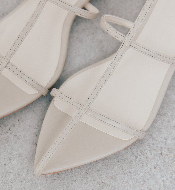  「予約【抜け感】ポインテッドラインサンダル」|サンダル|