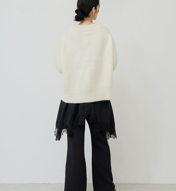  「ファーVネックカーディガン」|ニット・セーター|