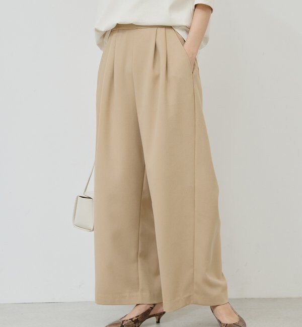  「【CHIHAYAコラボ】スウェードライクタックイージーパンツ」|チノ|