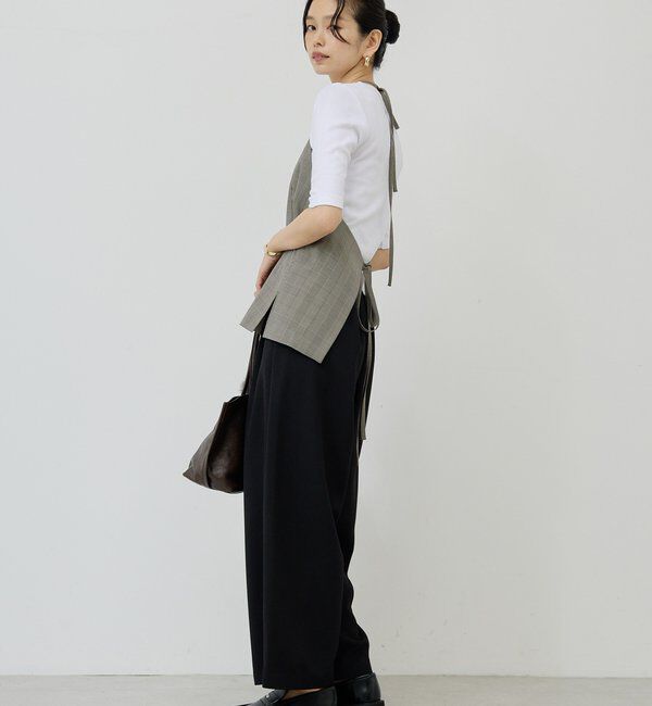  「【CHIHAYAコラボ】スウェードライクタックイージーパンツ」|チノ|