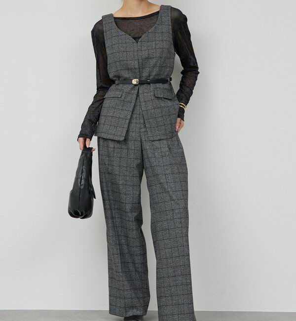  「タックワイドストレートパンツ」|チノ|