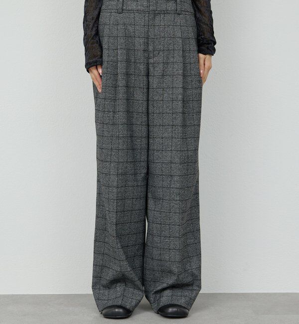  「タックワイドストレートパンツ」|チノ|