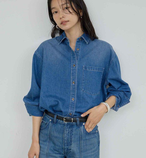 「バックフレアデニムシャツ」|シャツ・ブラウス|