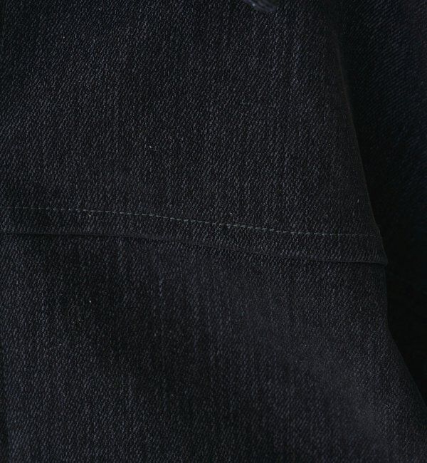  「【手洗い可】フロッキーデニムジップブルゾン」|ベスト・ジレ|