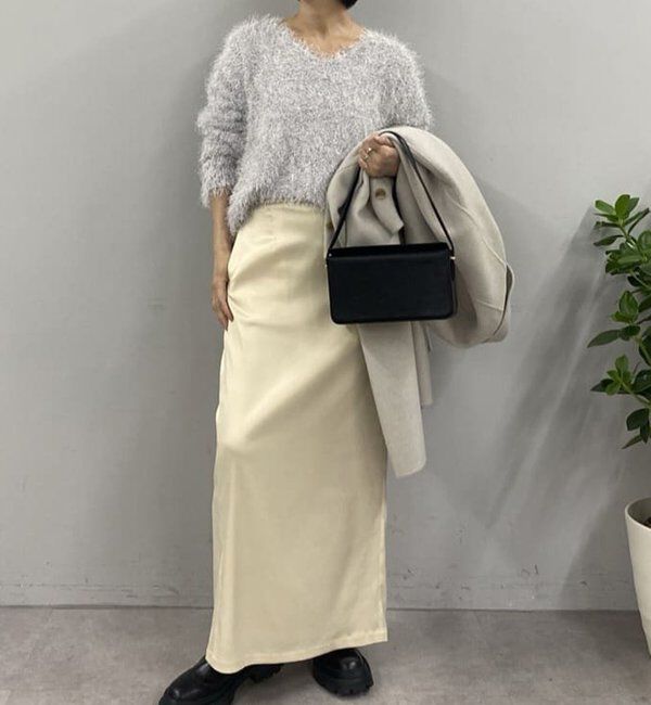  「【ルミネ限定カラー】【手洗い可能】ストレッチサテンタイトスカート」|スカート|