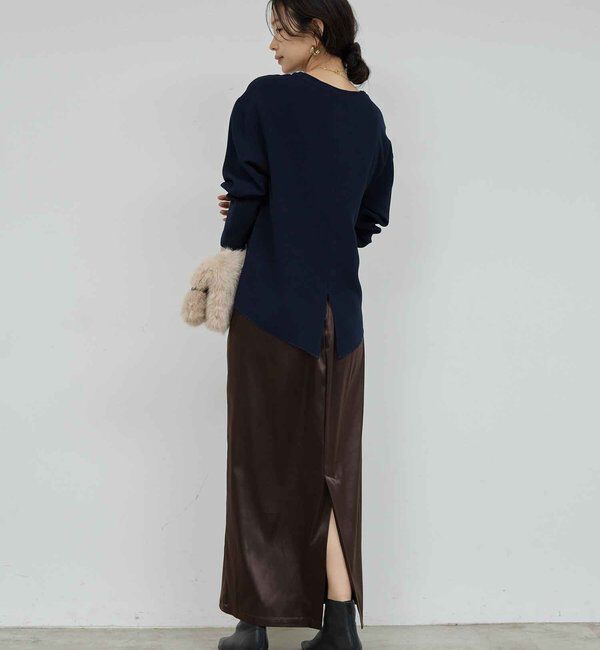  「【ルミネ限定カラー】【手洗い可能】ストレッチサテンタイトスカート」|スカート|